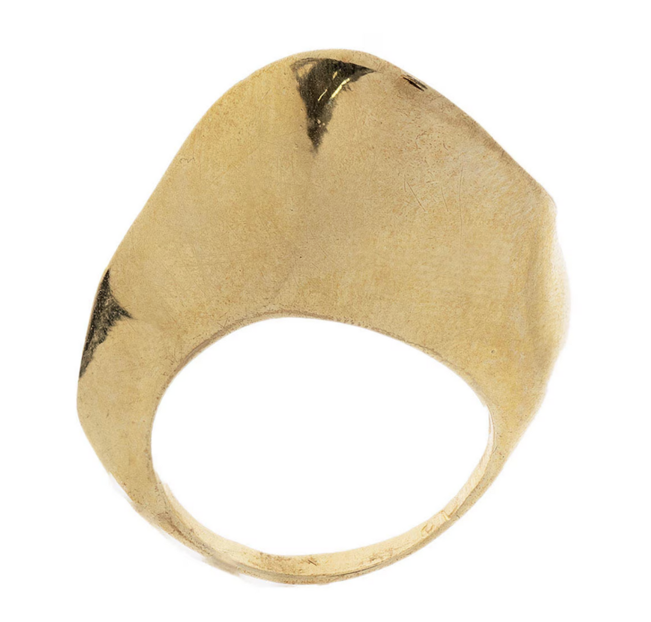 Anillo Liso Ondulado Dorado