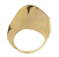 Thumbnail for Anillo Liso Ondulado Dorado