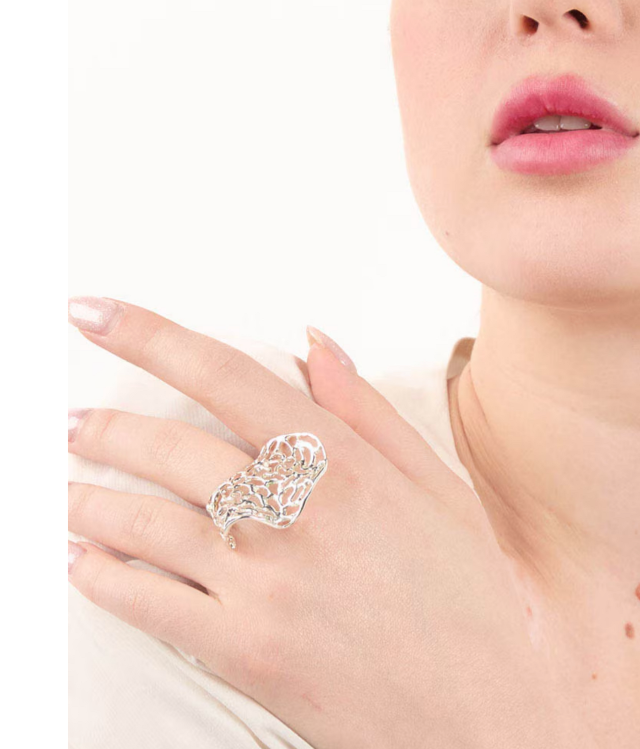 Anillo Hoja de Mar Plata .925