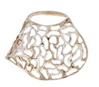 Thumbnail for Anillo Hoja de Mar Plata .925 Bitono