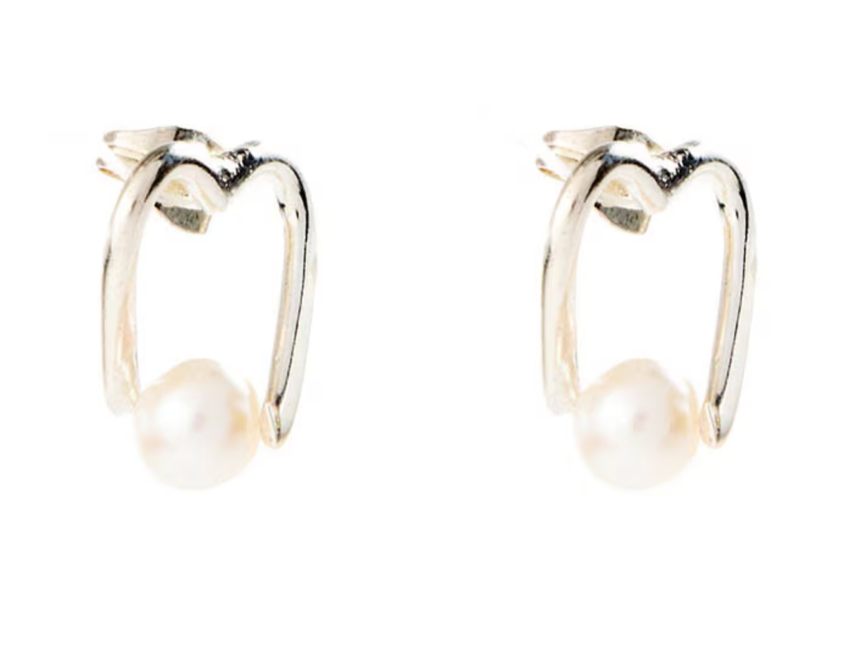 Arete corazón Perla