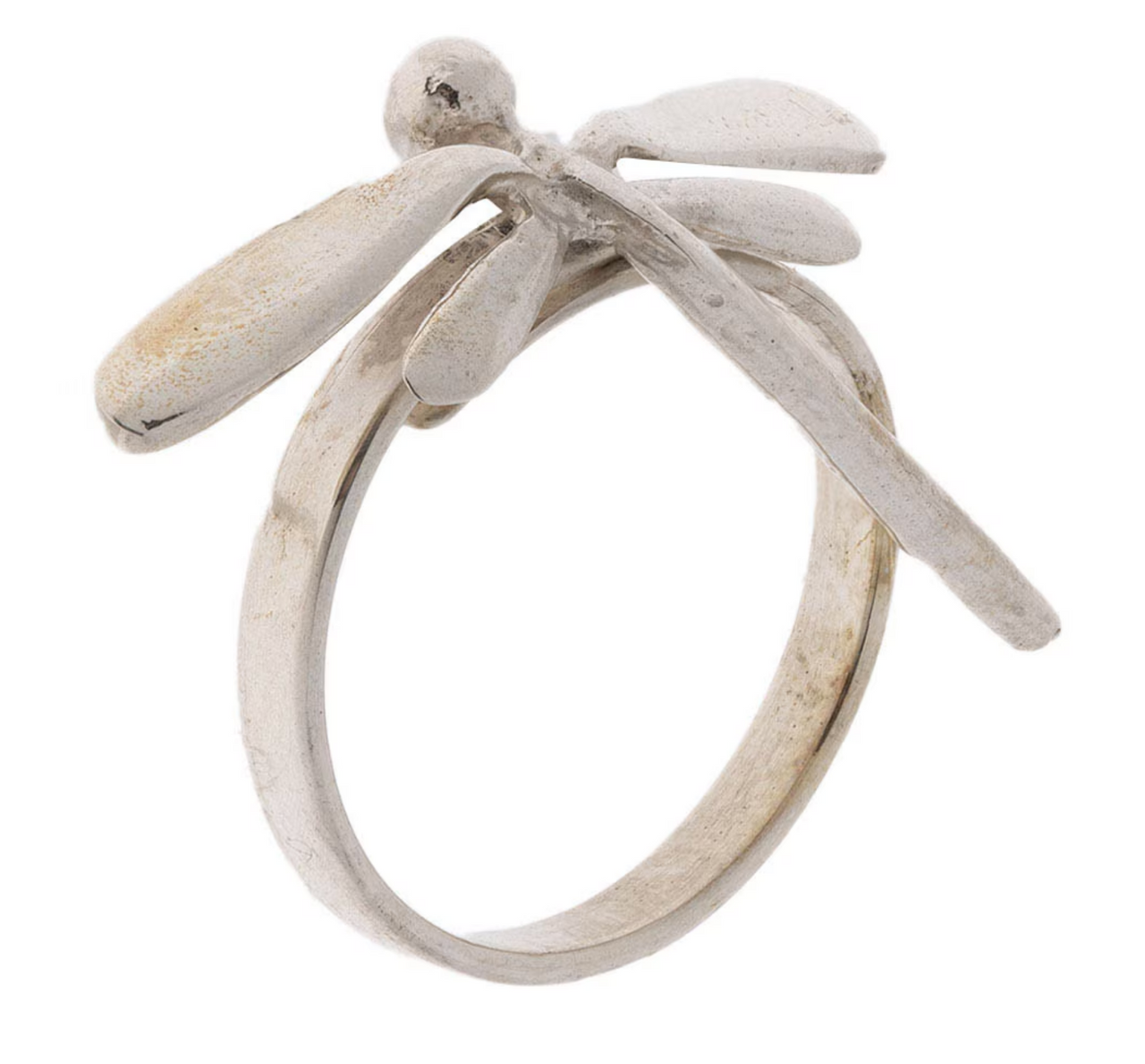 Anillo Libélula liso Plata