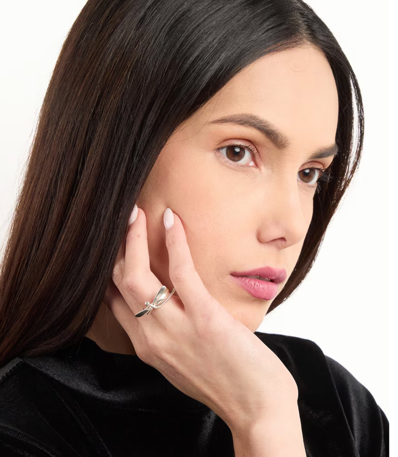 Anillo Libélula liso Plata