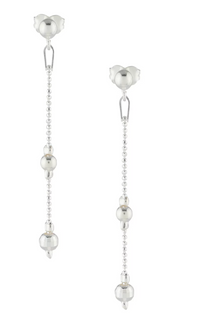 Thumbnail for Set collar y aretes esferas texturizadas de plata