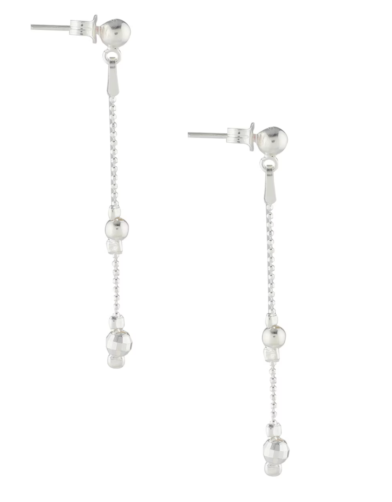 Set collar y aretes esferas texturizadas de plata