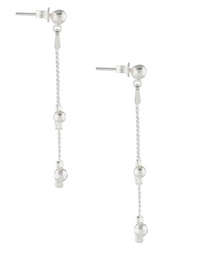 Thumbnail for Set collar y aretes esferas texturizadas de plata