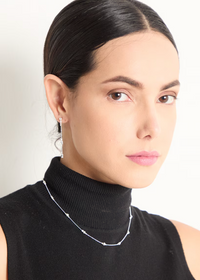Thumbnail for Set collar y aretes esferas texturizadas de plata