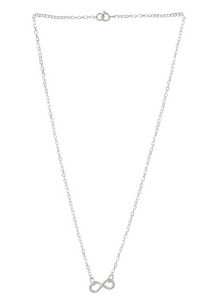 Thumbnail for Set Collar y Aretes Liso Infinito en plata .925