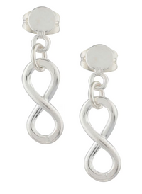 Thumbnail for Set Collar y Aretes Liso Infinito en plata .925