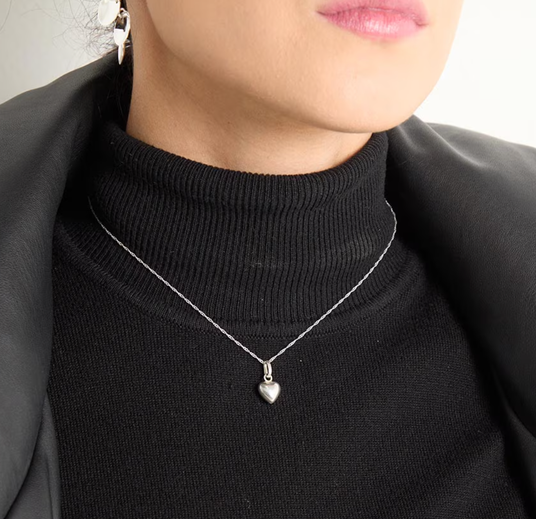 Dije de Corazón c/cadena plata .925