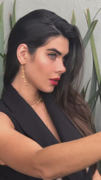 Arete Gotas Colgantes Plata